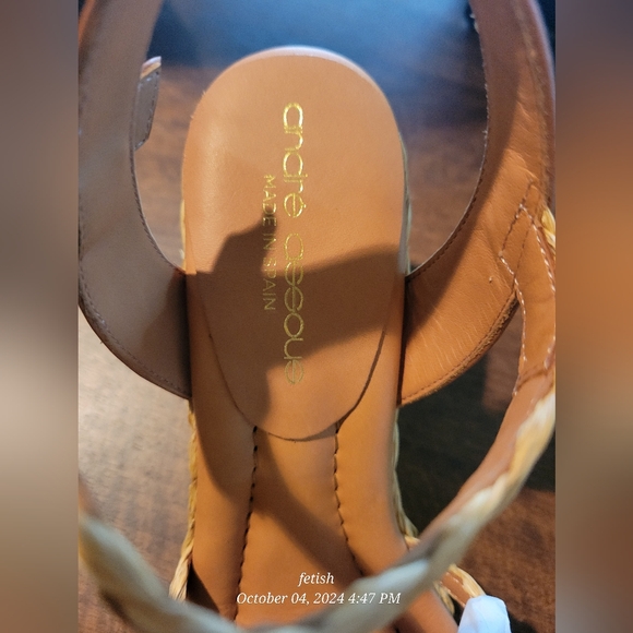 Andre Assous Milena Espadrille Wedge Sandal Designer Celebrity Luxury Leather 22 - Picture 5 of 11